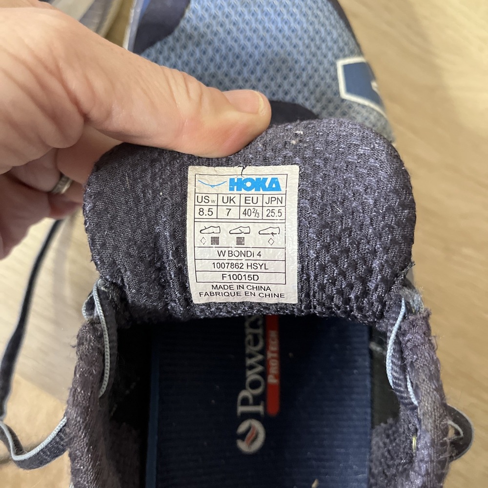 Hoka One One Bondi 4 Corsican Blue/Neon Coral Women's 8.5 Running Walking Gym‎ - Picture 9 of 10